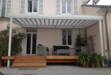 Lamellendach Echtglas